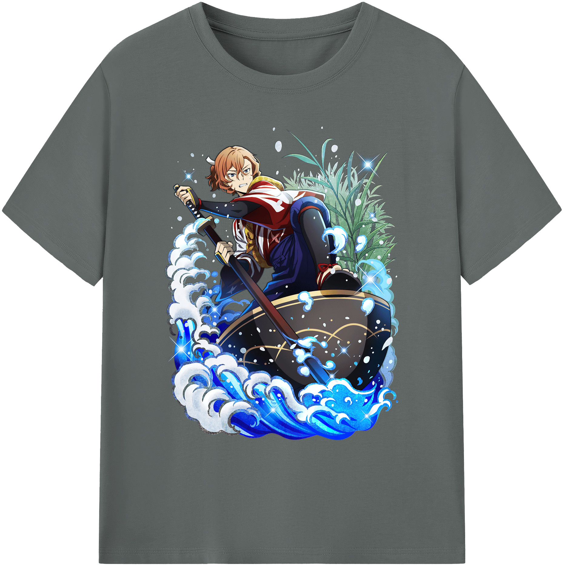 （画像用） 文豪ストレイドッグス Bungo Stray Dogs 綿100％ メンズ半袖Tシャツ｜肌触りやわらか＆通気性